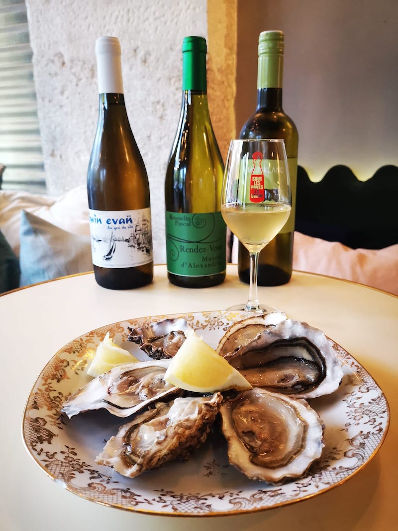 Aimer bar huitre vins